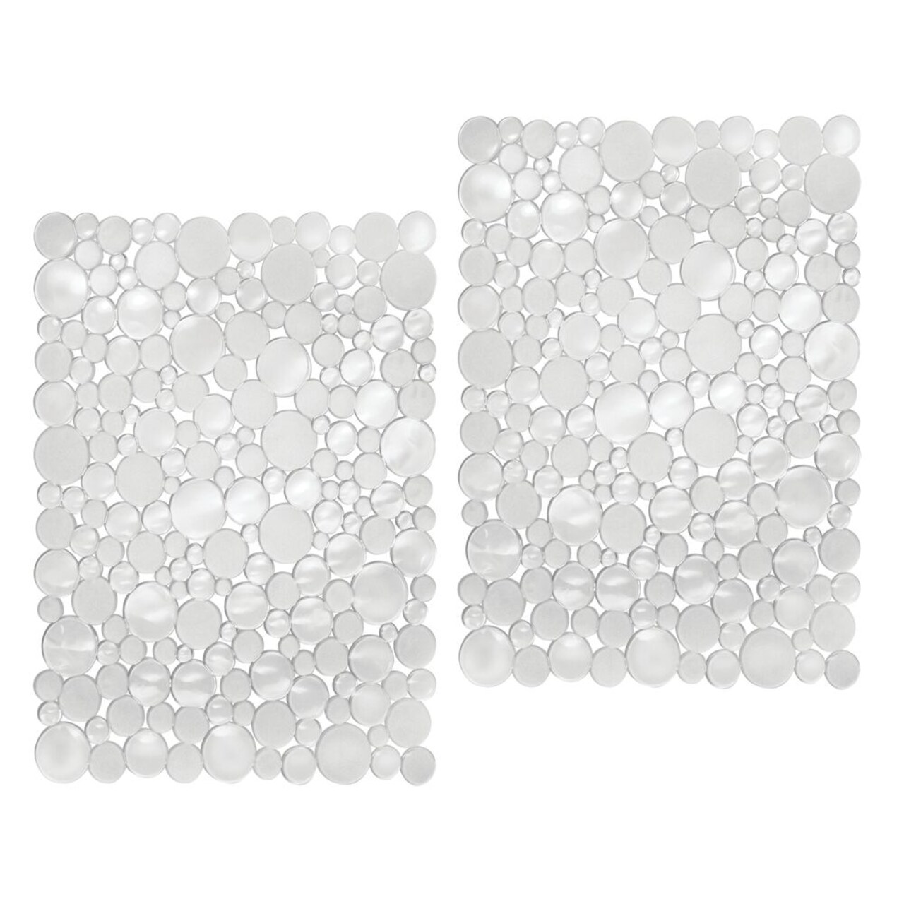 mDesign Plastic Kitchen Farmhouse Sink Mat - Bubble Design, 2 Pack